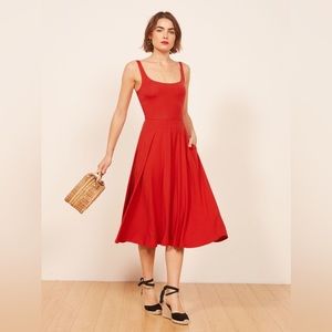 Reformation Rou Red Knit Dress